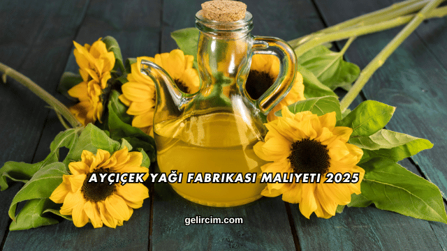 Ayçiçek Yağı Fabrikası Maliyeti 2025