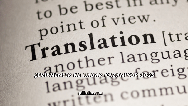 Çevirmenler Ne Kadar Kazanıyor 2025